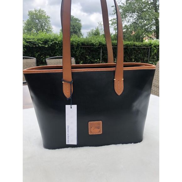 Dooney & Bourke Handbags - Dooney And Bourke Shoulder Zip Bag Black Color Soft Leather B000542